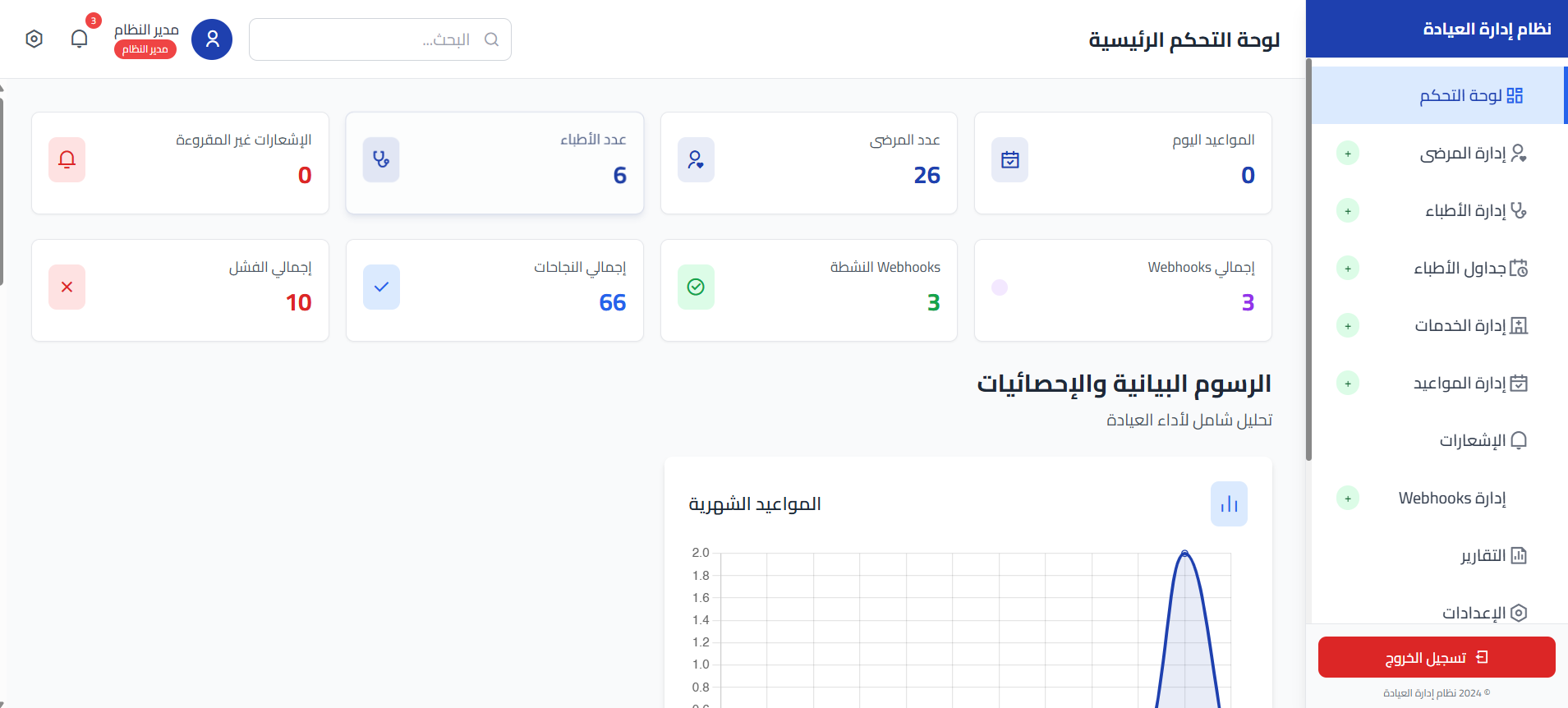 نظام إدارة العيادة